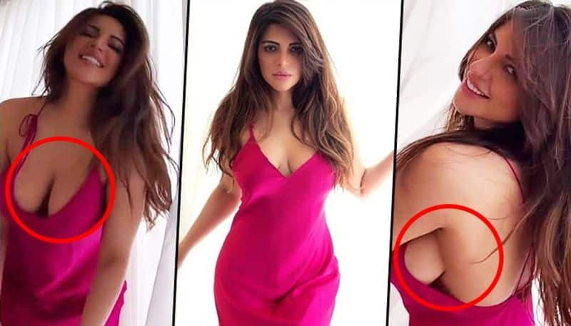 SEXY and BOLD pictures and video: Shama Sikander teases side boobs in a pink nightgown RBA