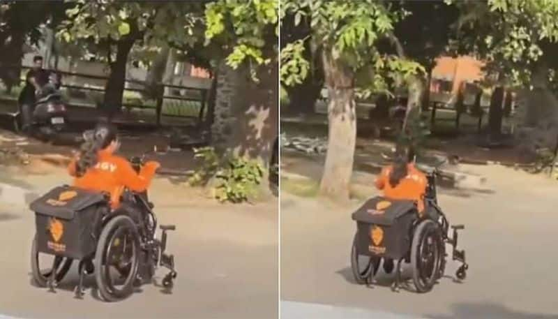 social media hands off to the Differently abled delivery agent 