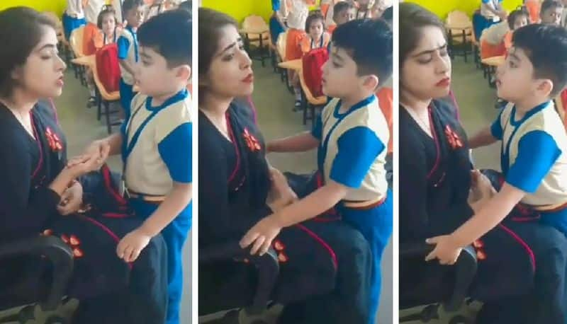 little boy apologies with angry teacher too adorable to watch viral video akb