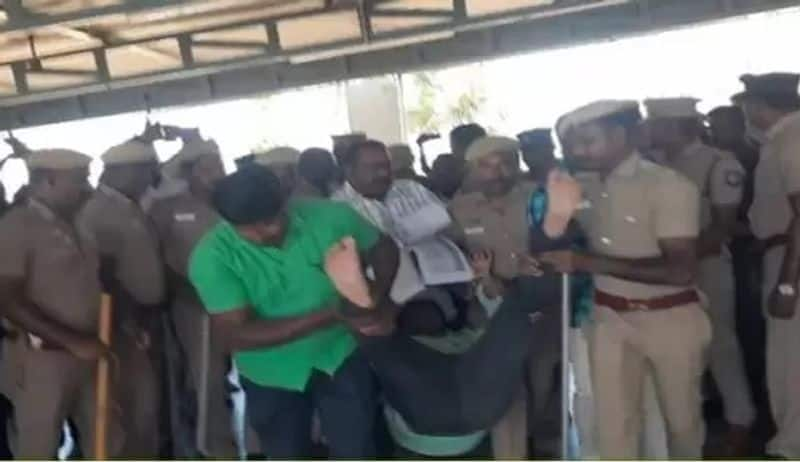 social activist mukilan arrested for protest in karur