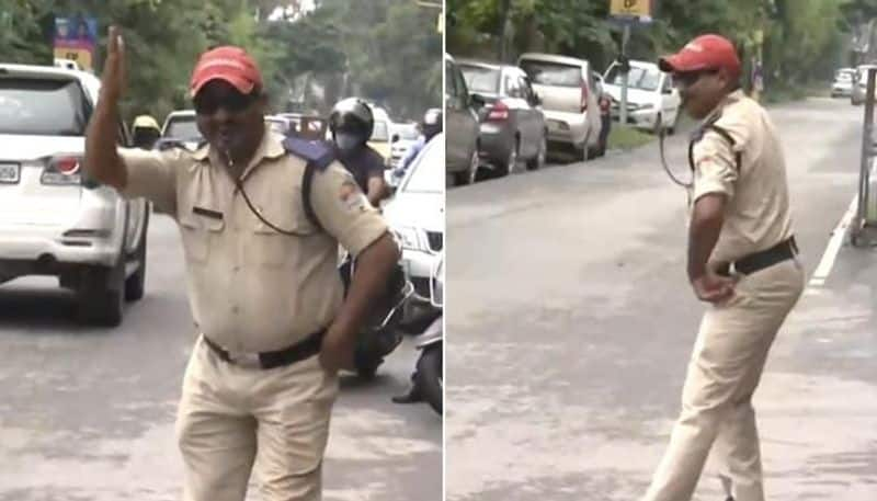 traffic police officers video goes viral as he dances while control the traffic 