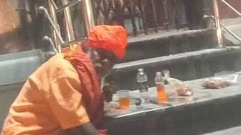 priest drank alcohol at vinayagar temple in thiruvannamalai.. Devotees shock