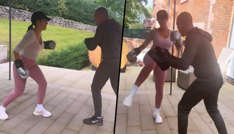 sexy video pictures Cristiano Ronaldo's partner Georgina Rodriguez packs a punch with kickboxing moves leaves fans drooling snt