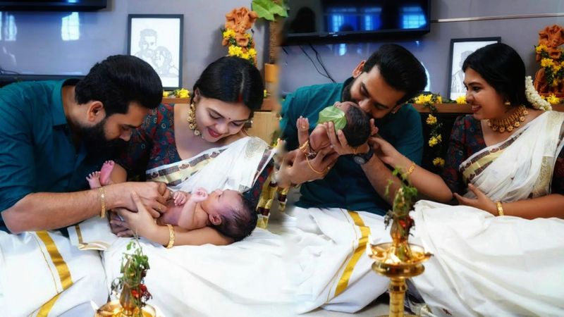 mridhula vijai and yuva krishna shares name of their daughter