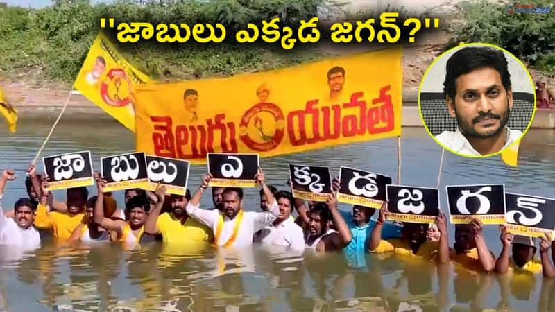 TDP Youth Wing Leaders Protest in Guntur 