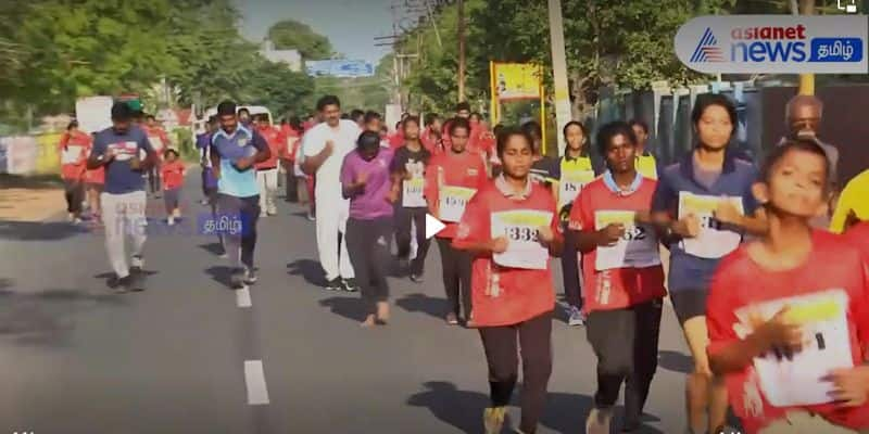 Marathon competition held in Vagarai near Palani ahead of Pongal Festival