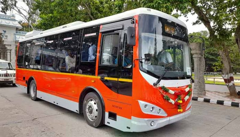 APSRTC Conducts First Electric Bus Trial run in Tirumala