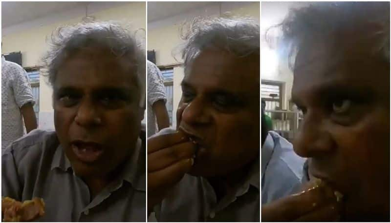 Ghilli movie actor Ashish Vidyarthi Eating dosa in roadside shop video viral