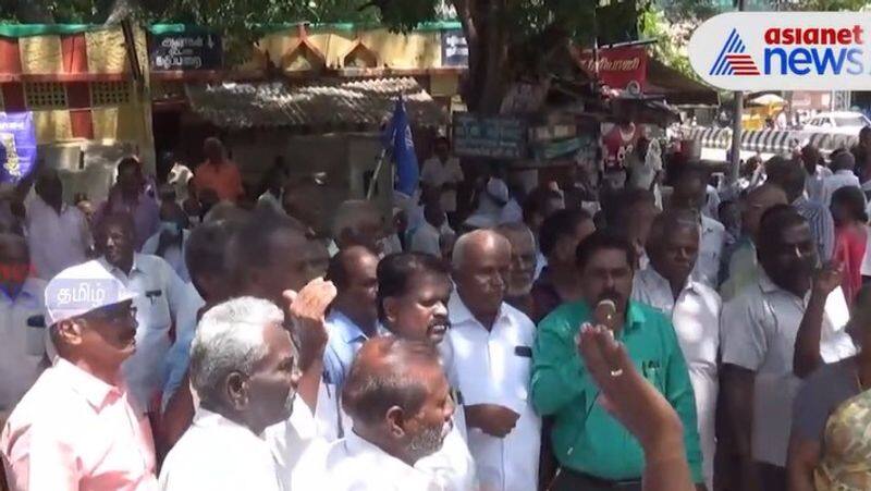 Protest on behalf of Tamil Nadu Government All Sector Pensioners Association in Madurai