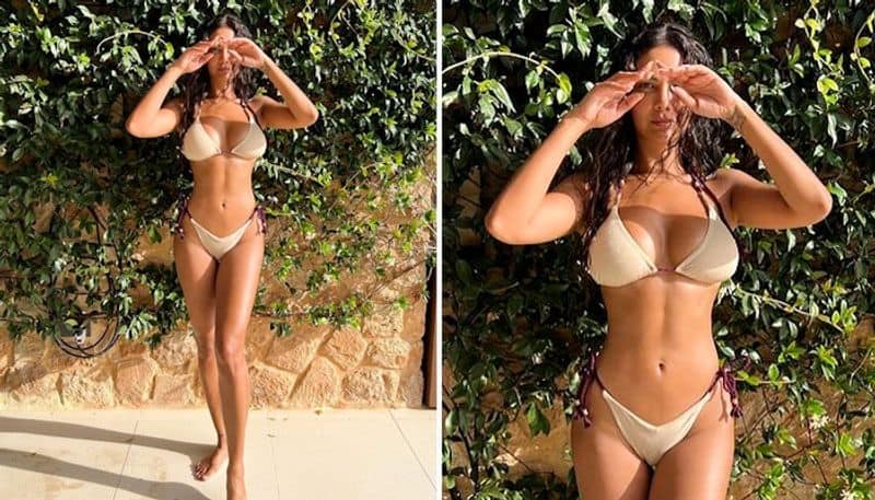 Sexy bikini photos: Esha Gupta shows off her HOT BODY in a beige two-piece drb