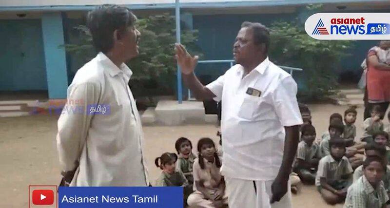 DMK Councillor's Husband Attacks Headmaster: Video Goes Viral!!