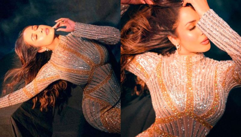 Malaika Arora in bodycon sequinned gown