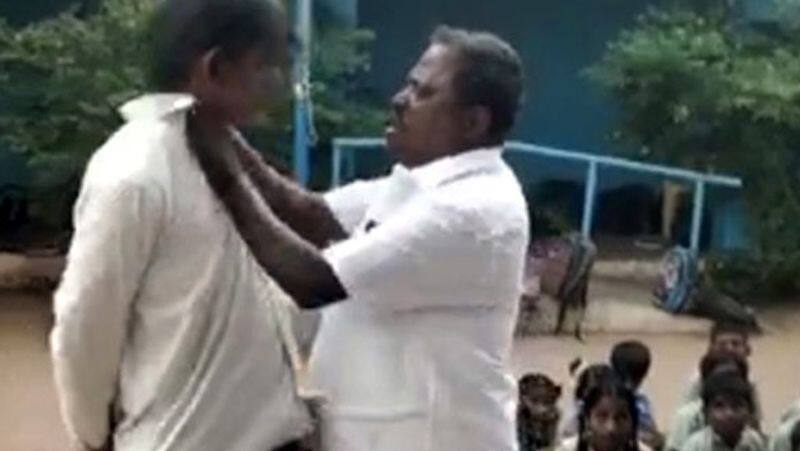 Attack on the school headmaster .. DMK councilor husband