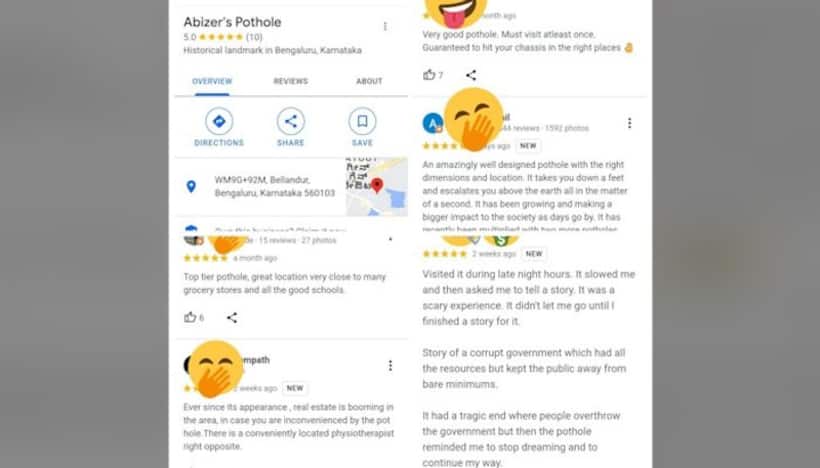 Bengaluru citizens geo tag pothole, review it; Netizens can't keep calm