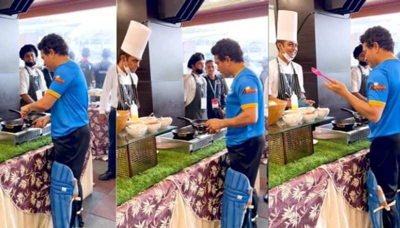 Sachin Tendulkars Perfect Omelette Flipping Skills in viral video 