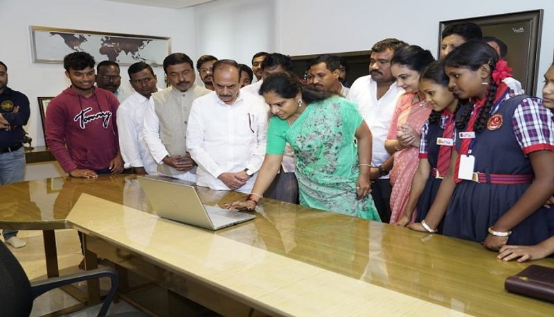 Bathukamma song released by  MLC Kalva kuntla kavitha in hyderabad