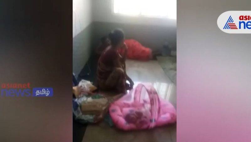 Lack of beds in Nellai Government Hospital! - Mothers lying on the floor with their babies!