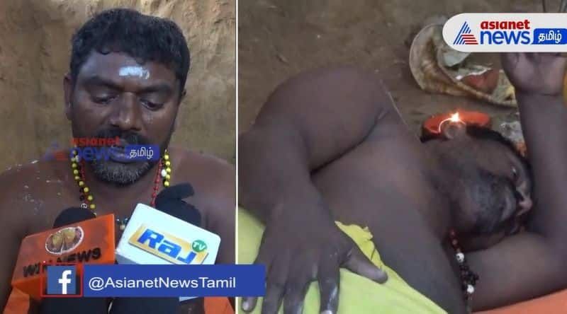 gratitude to Kulasai Mutharamman; A man who lives in a 6 feet deep pit in the crematorium 