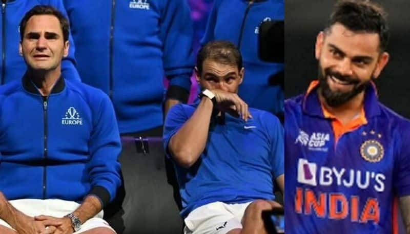 Virat Kohli responds on Roger Federer and Rafael Nadal pic 