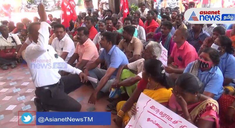 Nellai Corporation sanitation workers protest on 3rd day