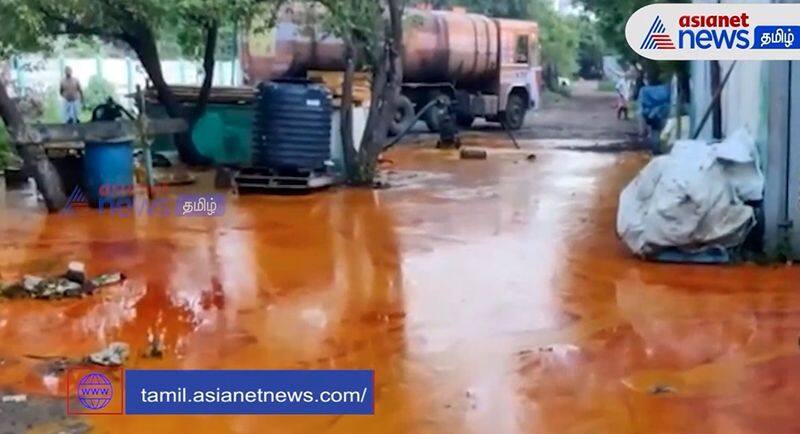 The overflowing palm oil in Tiruvottiyur; Fishermen shocked!!