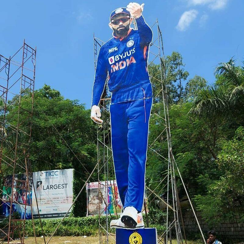 Ind vs SA Giant cutouts of Virat Kohli Rohit Sharma at Thiruvananthapuram venue of first T20I against South Africa kvn