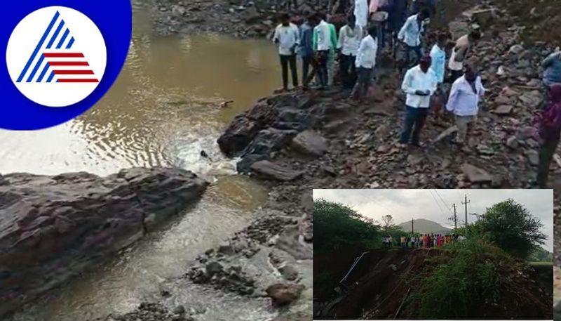 The bike fell into the ditch in the middle of the road  death of two riders gadag rav