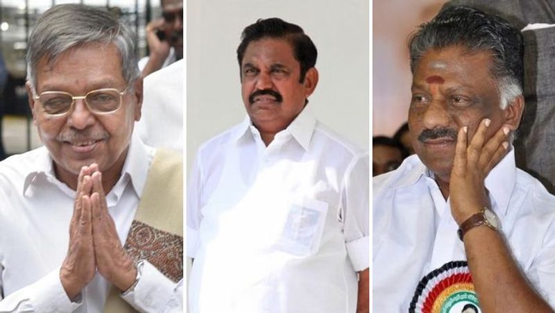 Aiadmk o panneerselvam meets panruti ramachandran at chennai eps shock