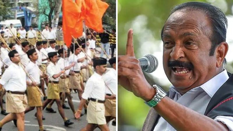 mdmk leader vaiko against speech about rss rally in tamilnadu at gandhi jeyanti