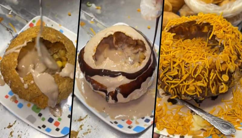 Raj kachori chaat with chocolate sauce, latest bizarre fusion food; watch viral video - gps