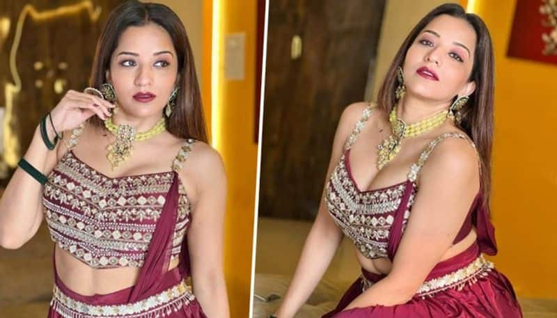 Monalisa SEXY photos: Bhojpuri actress flaunts her busty cleavage in strappy choli-VIDEO RBA