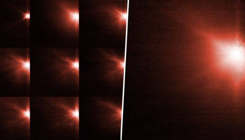 NASA James Webb Hubble Telescopes capture DART asteroid collision gcw