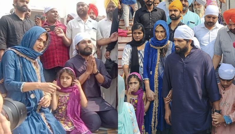 actor allu arjun and family visit golden temple