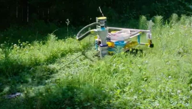 man discover new machine to cut grass with laser beam 