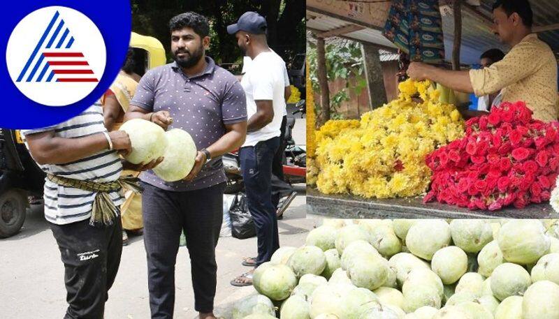 Flowers and fruits are expensive for Vijaya Dashami rav