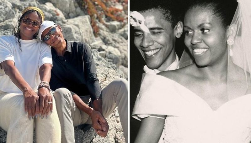 barack obama and michelle obama wishes each other on wedding anniversary in heart touching manner 