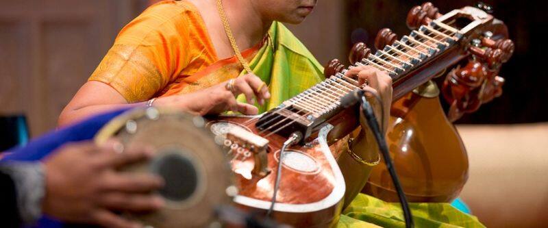 madurai meenakshi amman temple 108 veena music worship at navratri festival