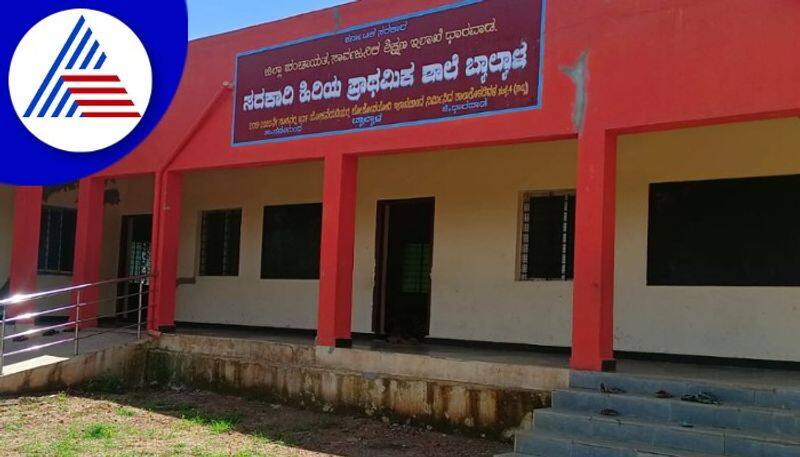 Dharwad News Cracked school room before inauguration