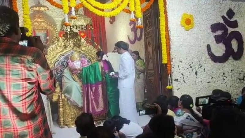 Worship of Durga Stalin in Mylapore Saibaba Temple.