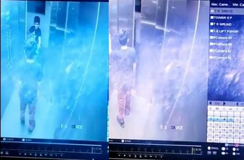 boy gets trapped in lift in greater noida