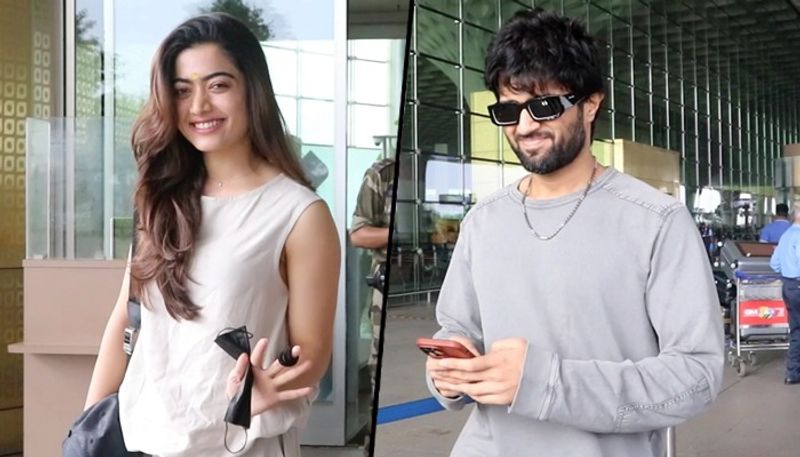 Goodbye star Rashmika Mandanna and Vijay Deverakonda clicked at the airport; Are they flying to Maldives? RBA