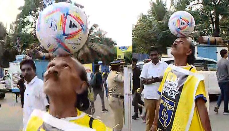 football ISL 2022-23: Kerala Blasters fan's balancing act with qatar World Cup 2022 official ball al rihla will stun you snt