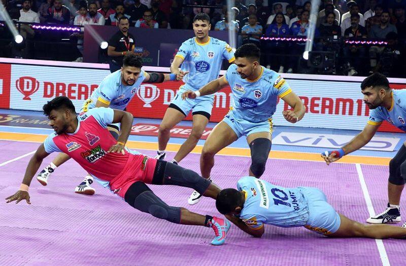 Pro Kabaddi League 2022 up yoddhas beat jaipur pink panthers by 34 32 points in thriller match ckm