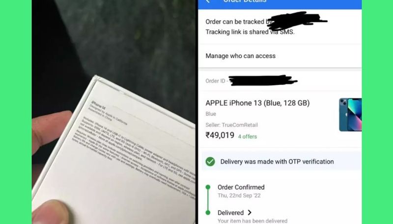 Flipkart sends iPhone 14 instead of iPhone 13 to customer