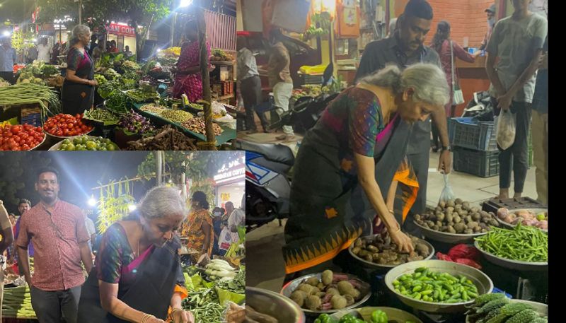 Finance Minister nirmala sitharaman Went Vegetable Shopping - Video 