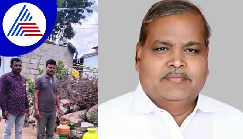 MLA DS Holageri said that if the water does not come hit  municipal president lingasuguru rav