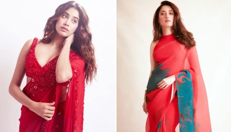 Karwa Chauth 2022: From Janhvi Kapoor to Tamannaah Bhatia, 5 red saree looks you can recreate  sur