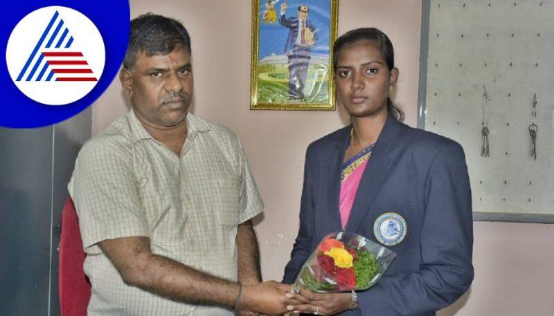 Kabaddi player L.Varalakshmi a youth sports officer for a day in chikkaballapura gow