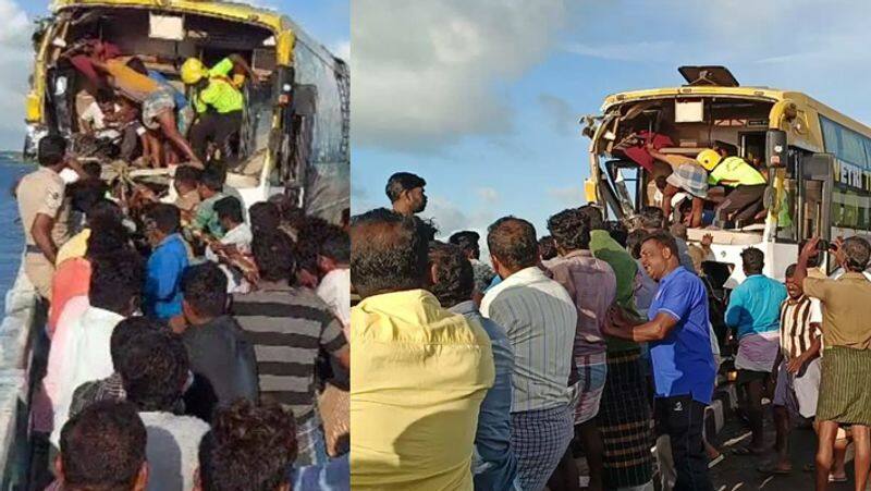 pamban road bridge private bus accident