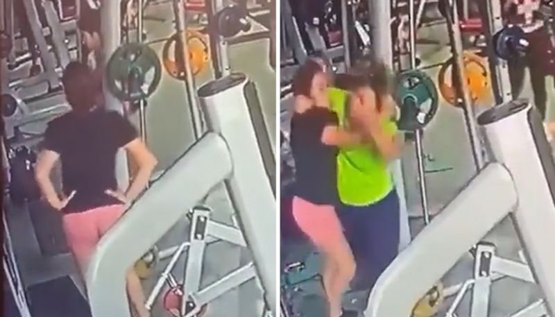 Video of two women fighting for gym equipment goes viral; Netizens react-tgy